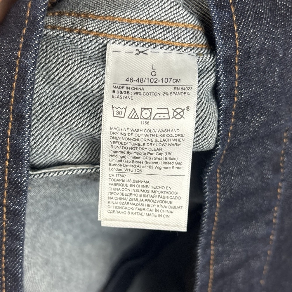 Banana Republic Denim Jacket Men’s Large Blue Indigo Wash Trucker Casual - Picture 6 of 7